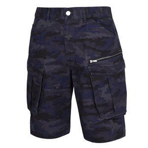 Pantalones cortos cargo sólidos para hombre OEM hechos a medida al por mayor poliéster/algodón liso teñido de secado rápido transpirable ecológico - Product Image 3