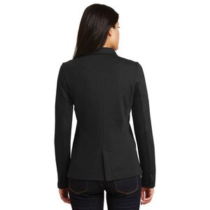 Blazers pour femmes, sororité, noir, encolure en V, double boutonnage, écusson brodé Zeta Phi Beta, manches longues, fente au dos, Divine Nine - Product Image 3