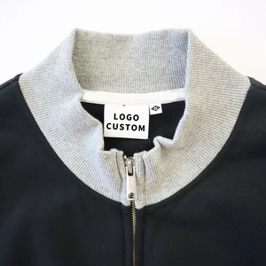 Chaqueta Bomber Negra Estilo Universitario con Diseño de Logotipo Personalizado al por Mayor OEM, Chaqueta de Invierno y Primavera con Cuello Alto para Hombre y Mujer - Product Image 5