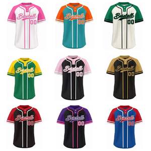 Camiseta de béisbol de poliéster de alta calidad, entrega rápida, transpirable, que absorbe la humedad, de secado rápido, logotipo personalizado, impresión Digital Unisex - Product Image 1