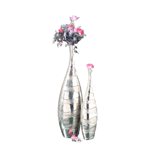 Florero de Metal de aluminio moderno Art Deco superventas, Decoración de mesa de boda hecha a mano de alta calidad para el hogar - Product Image 2