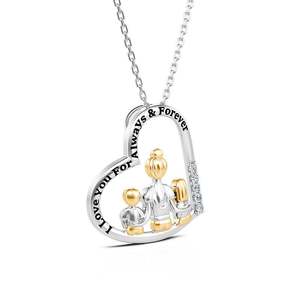 Collier en argent sterling personnalisé Jeulia Eternal Love avec gravure de cœur et zircon pour anniversaire - Product Image 2