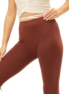 Leggings de yoga taille haute sans couture pleine longueur, couleur unie, en Spandex/Polyester/Nylon, avec taille élastique, pour femme, pantalon de sport à séchage rapide - Product Image 3
