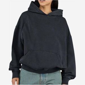 Sudadera con Capucha Lisa para Mujer, sin Cordones, Informal, de Invierno, de Algodón, Transpirable, para Adultos - Product Image 1