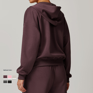 Sudadera con Capucha Extra Grande y Elegante Personalizada para Mujer, Nueva Moda, Sudadera con Capucha y Cremallera de Manga Larga para Mujer, Venta al por Mayor OEM - Product Image 4