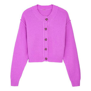 Cárdigan Corto Informal Unisex con Botones, Personalizado, de Manga Larga, para Otoño e Invierno, con Logotipo Universitario, Cuello en V, Diseño de Parches - Product Image 6