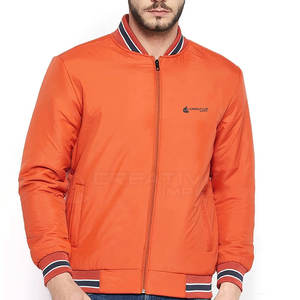 Chaqueta de bombardero informal urbana ligera para hombre con cuello alto de costura Premium para invierno - Product Image 1