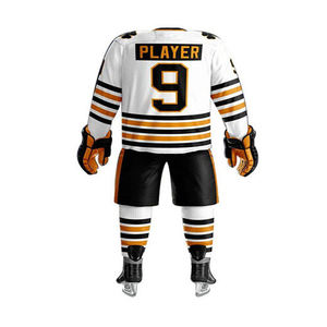 ชุดเครื่องแบบฮ็อกกี้น้ำแข็งสำหรับผู้ชายชุดพิมพ์ซับลิเมชันดีไซน์ใหม่สั่งทำได้สำหรับโรงงานพร้อมโลโก้ราคารวม - Product Image 6