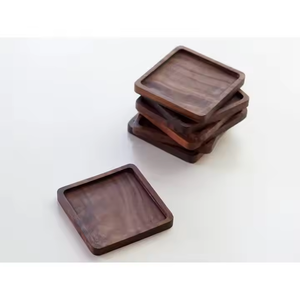 walnut <b>coasters</b> Rustic Handmade Wooden <b>Coaster</b> <b>Set</b> Elegant Durable and Functional by crescent crafts - Product Image 3