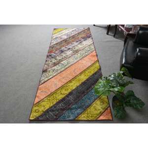 Tapis moderne en laine beige de 3.1x8,9 pieds Tapis de salon à tissage plat turc pour la décoration des adolescents - Product Image 1