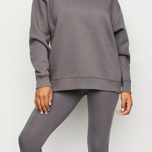 Sudadera informal de manga larga para mujer, ropa de calle de alta calidad, sudadera con cuello redondo, personalizada, ODM, venta al por mayor - Product Image 4