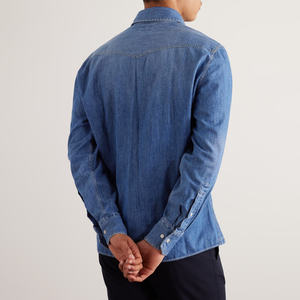 เสื้อยีนส์คุณภาพสูงสำหรับผู้ชายมีกระดุมปิดและเหมาะกับสตรีทแวร์แนวสตรีทสุดทันสมัย - Product Image 3