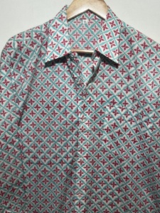 Camisa Casual de Algodón con Estampado a Mano para Hombre, Elegante y Sofisticada |   Colección de Camisas Florales de Manga Larga 100% Algodón - Product Image 2