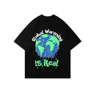 เสื้อยืดพิมพ์ลายพัฟฟ์แบบสั่งทำ ผ้าฝ้าย 100% ขายส่ง OEM เสื้อยืดพิมพ์ลายโลโก้ขนาดใหญ่พิเศษ เสื้อยืดพิมพ์ลายพัฟฟ์เนื้อหนา - Product Image 1