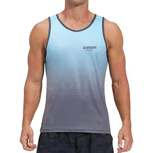 Débardeur pour homme respirant, nouveau design, polyester, impression de logo personnalisée, faible MOQ, pour vente en ligne, dernière arrivée - Product Image 1