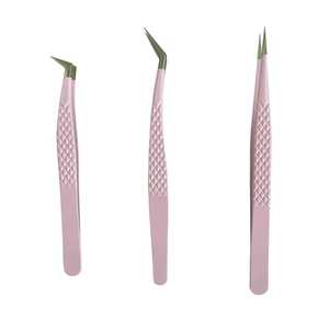 Pinces à cils professionnelles à volume de 90 degrés, durables, précises, longueur de 10 mm, meilleures pointes en fibre, extension de cils en acier inoxydable - Product Image 6