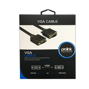 Adaptador VGA 1100303 macho-Macho Coaxial SCart 3,5mm Cable de audio/video de aluminio para proyector Disponible en longitudes de 1m y 30m - Product Image 2