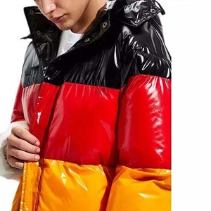 <b>Winter</b> Men's Hooded Puffer Jacket Canvas Polyester/Nylon High Street Style Waterproof Breathable Sportswear - Product Image 3