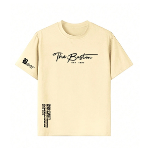 Camiseta gráfica para mujer, ajuste de gran tamaño con estampado de texto en negrita, tela suave, corte redondo, forma relajante, Top para niñas, Idea para salir - Product Image 1