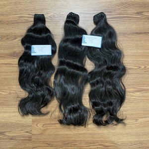 Extensiones de cabello crudo vietnamita 100% listas para enviar, trama ondulada Natural de súper alta calidad, tipo de cabello humano negro sedoso sin enredos - Product Image 2