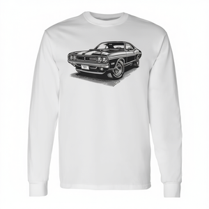 T-Shirt a Maniche Lunghe Classica Stile Muscle Car Americana Retrò Anni '60 '70 per Appassionati di Auto - Prodotto Promozionale - Product Image 2