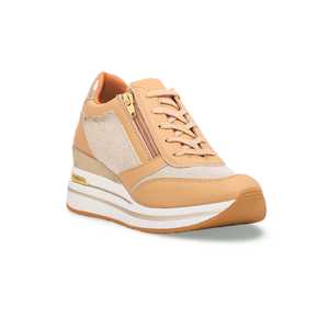 Baskets de marche dorées zippées et lacées AT7297 - Product Image 2