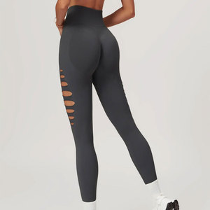Pantalones de Yoga ajustados sin costuras de esqueleto de alta calidad pantalones de Fitness de cintura alta con trasero de melocotón para mujer pantalones de ejercicio para correr al aire libre 2024 - Product Image 3