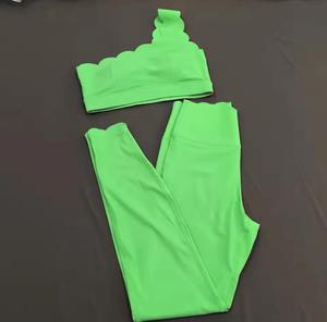 Women's XXL Active Wear Yoga Set Breathable Lightweight Sport Bra Gym Workout Legging High Waist Wide Flare Pant Fitness Sports - Product Image 2