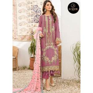 Salwar Kameez de Georgette Sintética de Primera Calidad con Bordado de Lentejuelas y Trabajo de Moti, Proveedor y Exportador de Moda Femenina - Product Image 1