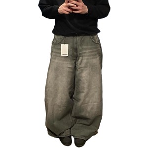 Pantalones vaqueros de gran tamaño personalizados, pantalones holgados transpirables de algodón 100% para mujer, pantalones bordados de diseño elegante de alta calidad - Product Image 2