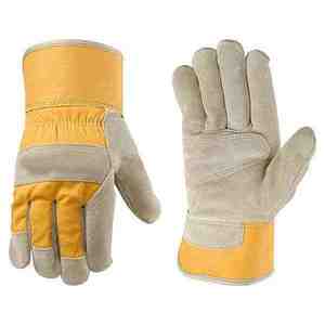 Gants de travail en cuir de vachette fendu personnalisables en gros, haute qualité, résistants aux déchirures, antistatiques, séchage rapide - Product Image 1
