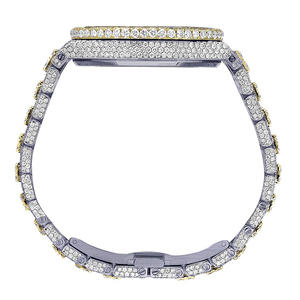 Gems Iced Out Moissanite Fashion <b>Watch</b> Quartz Movement Glass Dial - Product Image 6