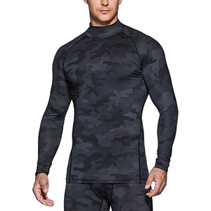 New Wholesale Men's Long Sleeve <b>Rashguard</b>-Quick Dry Surf Protection Clothing Polyester/Spandex Custom Logo & Colors - Product Image 1