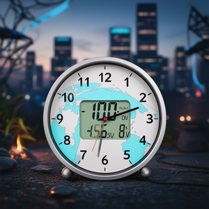 Radio-Controlled <b>Digital</b> <b>Clock</b> with 1.5V Numbers - Product Image 3