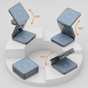 Station de <span class=keywords><strong>charge</strong></span> 3-en-1 Qi2.2 25W, chargeur <span class=keywords><strong>sans</strong></span> <span class=keywords><strong>fil</strong></span> magnétique pliable pour le voyage, compatible iPhone 17/16, <span class=keywords><strong>Pixel</strong></span> 10 Pro XL - Product Image 4