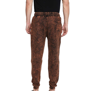 กางเกงจ็อกเกอร์ผ้าฝ้ายคุณภาพสูงสำหรับผู้ชายโอเวอร์ไซส์ผ้าฟลีซซักกรดกางเกงเอวยางยืดสไตล์ลำลองกลางสีเข้มออกแบบได้ตามต้องการ - Product Image 5