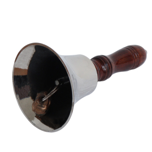 Campana Vintage de 6 pulgadas con estampado personalizado, acabado de latón pulido, calidad, decoración navideña de Halloween, artesanías de Metal con madera - Product Image 2