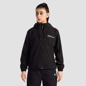 Chaqueta con Capucha Zephyr Negra para Otoño, Resistente al Viento - Product Image 1
