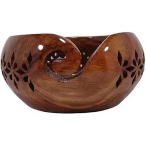 Best Selling Customize Handmade Wooden Yarn Bowl <b>Wool</b> Bowl Yarn <b>Holder</b> Wooden Bowl for <b>Knitting</b> from Indian Exporter - Product Image 5