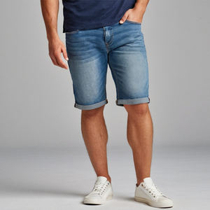 Pantalones Cortos de Mezclilla para Hombre, Corte Holgado, Tejido Transpirable de Mezcla de Algodón, Ropa Fresca de Verano, Cinco Bolsillos Clásicos, Duraderos y Casuales para la Calle - Product Image 1