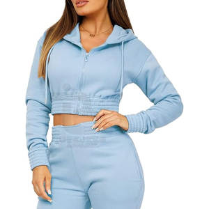 Adultos Ropa al aire libre Mujeres Crop Top Track Suits Set Transpirable Alta calidad Hecho Mujeres Crop Top Track Suits Set - Product Image 2