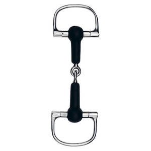 Broca Dee de alta calidad con boca cubierta de goma, broca de caballo de acero inoxidable articulada para control, entrenamiento, tachuelas ecuestres, caballos - Product Image 3