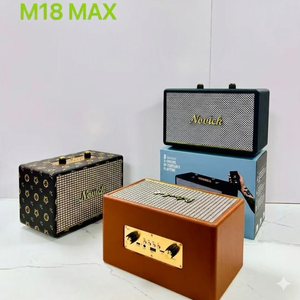 Altavoz Portátil Inalámbrico M18 MAX Vintage <span class=keywords><strong>de</strong></span> Tela, <span class=keywords><strong>Boombox</strong></span> <span class=keywords><strong>de</strong></span> 20W con Bajos Potentes, Subwoofer para Fiestas al Aire Libre, Venta al Por Mayor - Product Image 4