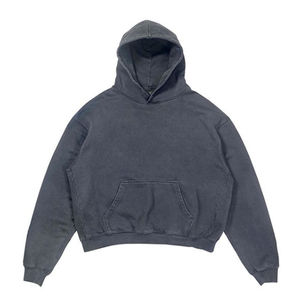 Hoodies personnalisés à faible MOQ avec logo imprimé, manches longues côtelées, en coton 100%, pour un usage décontracté. - Product Image 3