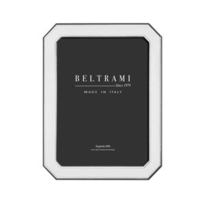 Marco de Fotos Rectangular Beltrami, Plateado, con Base de Madera, Ecológico, Impresión Digital en 4 Colores, Diseño Italiano - Product Image 2