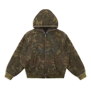 Sudadera de Hombre para Invierno, Estilo Casual, con Capucha, Manga Raglán, Estilo Urbano, Tejido de Lana, Transpirable, de Secado Rápido, con Bolsillo, Diseño Liso, Lavada - Product Image 5