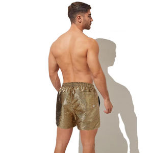 Pantalones Cortos de Playa para Hombre, Estampado Metálico Brillante, Corte Holgado, 100% Algodón, Cintura Elástica, Pantalones Deportivos Casuales, Secado Rápido, Transpirables, para Verano - Product Image 5