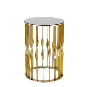 Mesa auxiliar de café con diseño de alambre de hierro, mesa de centro lateral de Metal de Color dorado hecho a mano, mesa auxiliar única decorativa de gran tamaño - Product Image 2