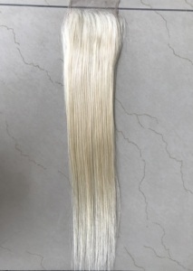 Vente en gros Mongol Brésilien 613 Blonde Droite Extensions de Cheveux Humains Cuticule Aligné 4x4 HD Vague de Fermeture de Dentelle Transparente - Product Image 5