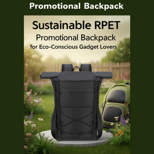 Zaino Promozionale Sostenibile in RPET per Amanti degli Gadget Eco-Consapevoli - Product Image 3